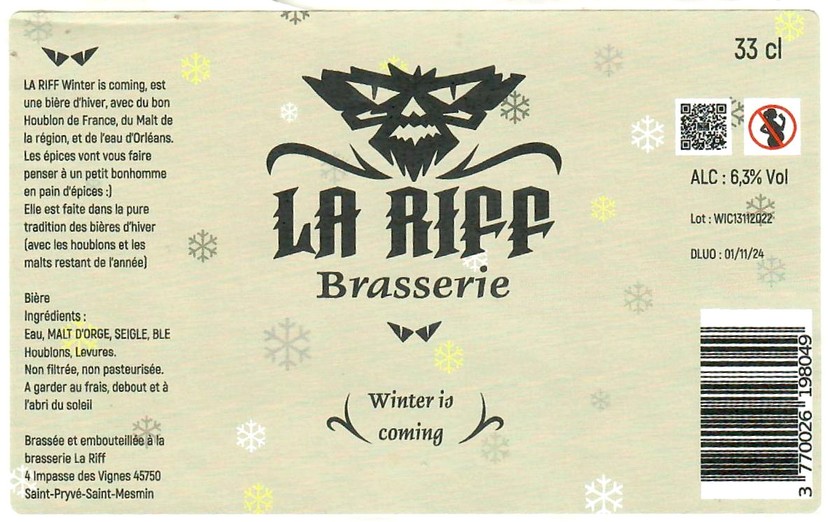 etiquette BRASSERIE RIFF 01