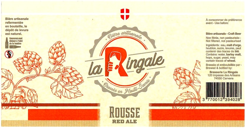 Etiquette BRASSERIE LA RINGALE 07