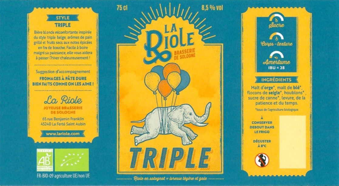 Etiquette BRASSERIE LA RIOLE 01