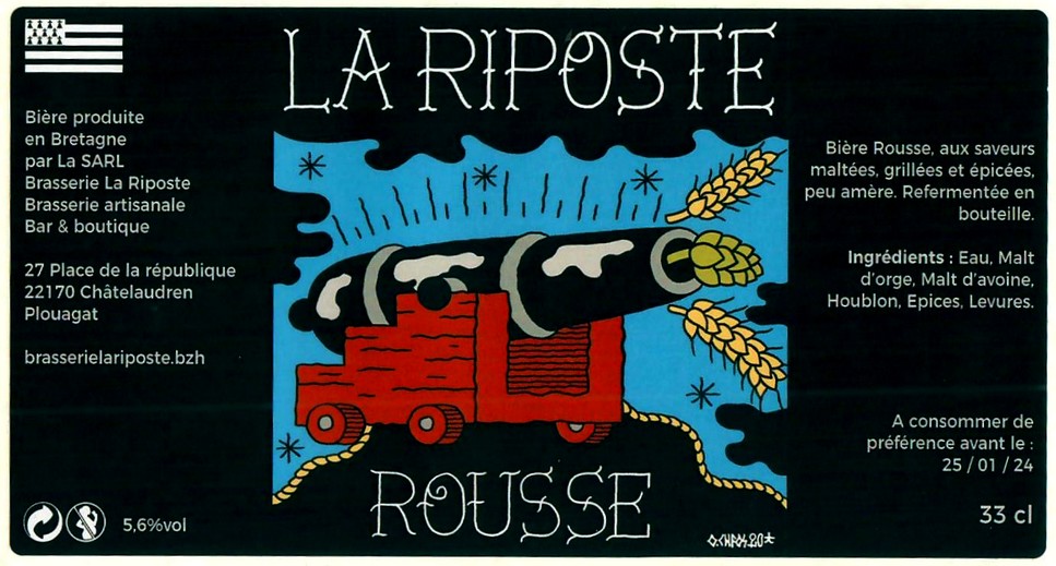 Etiquette BRASSERIE LA RIPOSTE 01