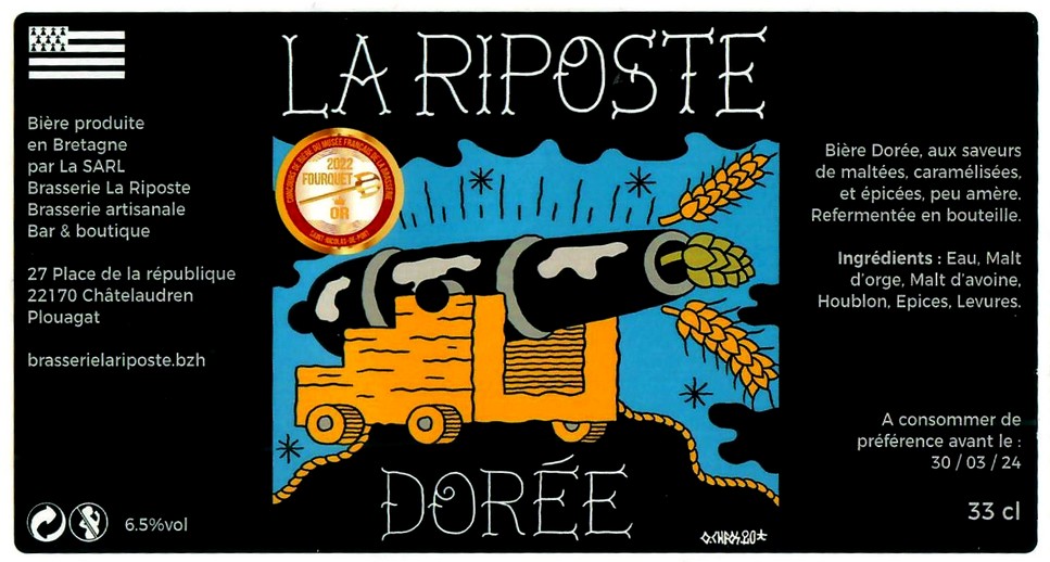 Etiquette BRASSERIE LA RIPOSTE 03