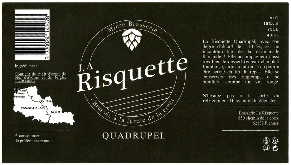 Etiquette BRASSERIE LA RISQUETTE 04