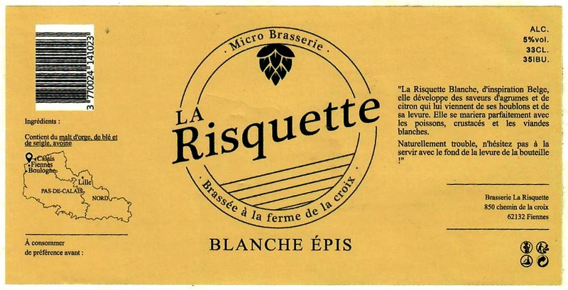 Etiquette BRASSERIE LA RISQUETTE 07