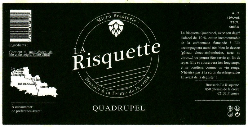 Etiquette BRASSERIE LA RISQUETTE 08