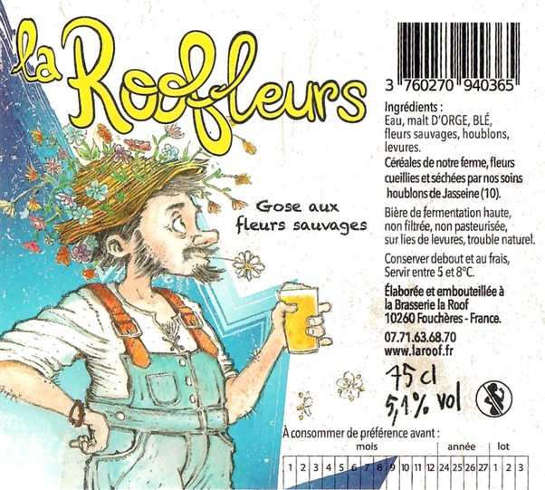 Etiquette BRASSERIE LA ROOF 45