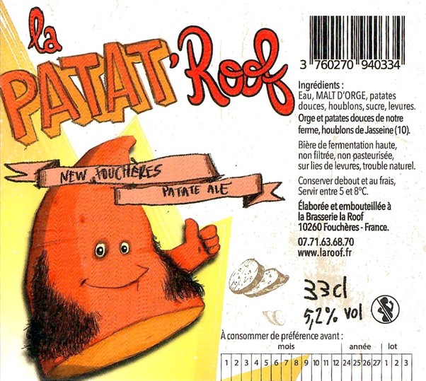 Etiquette BRASSERIE LA ROOF 46