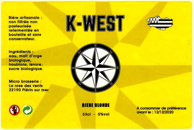 etiquette BRASSERIE LA ROSE DES VENTS 01