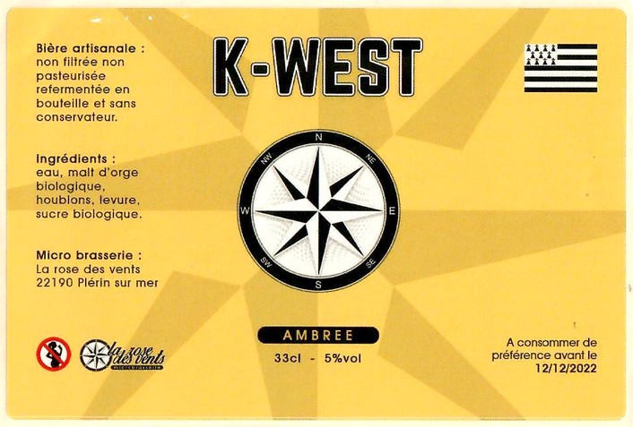 etiquette BRASSERIE LA ROSE DES VENTS 02