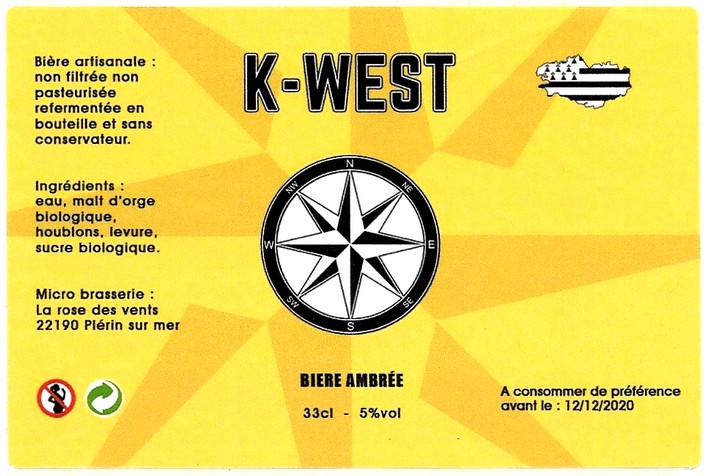 Etiquette BRASSERIE LA ROSE DES VENTS 04