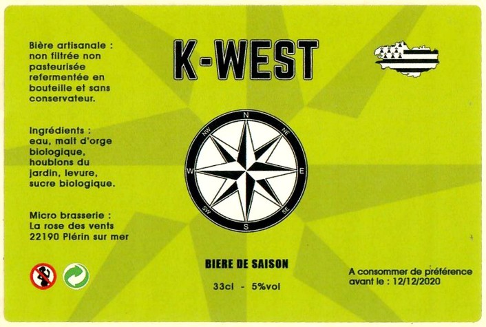 Etiquette BRASSERIE LA ROSE DES VENTS 05