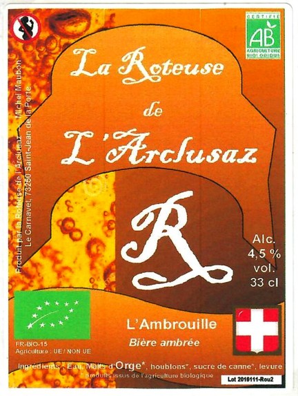 Etiquette BRASSERIE LA ROTEUSE DE L'ARCLUSAZ 01