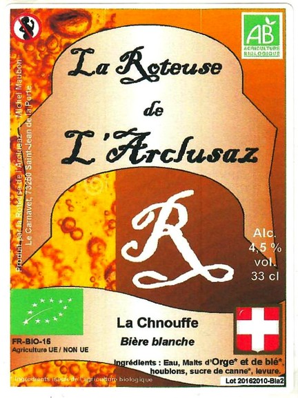 Etiquette BRASSERIE LA ROTEUSE DE L'ARCLUSAZ 06