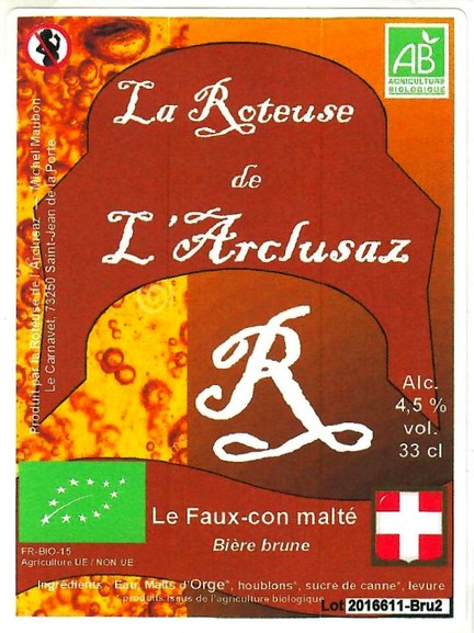 Etiquette BRASSERIE LA ROTEUSE DE L'ARCLUSAZ 08