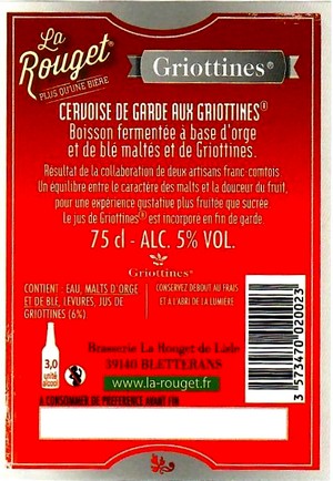 etiquette BRASSERIE LA ROUGET DE LISLE 107B