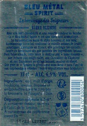 etiquette BRASSERIE LA ROUGET DE LISLE 128B