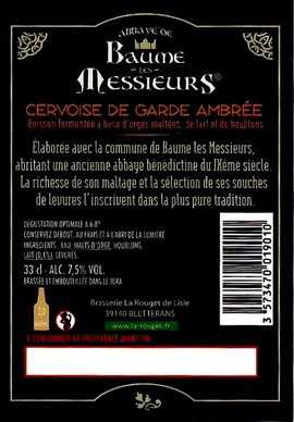 etiquette BRASSERIE LA ROUGET DE LISLE 94B