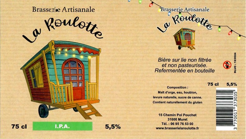 Etiquette BRASSERIE LA ROULOTTE 06