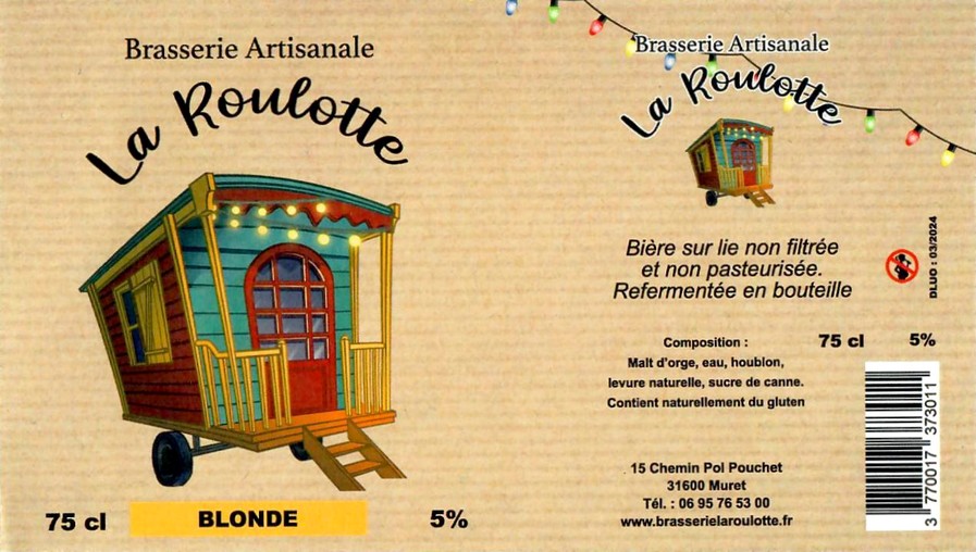 Etiquette BRASSERIE LA ROULOTTE 07