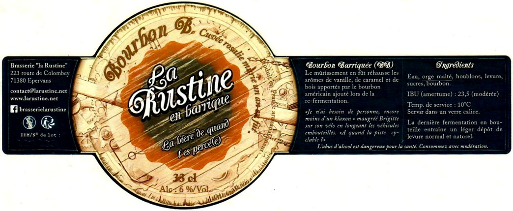 Etiquette BRASSERIE LA RUSTINE 04