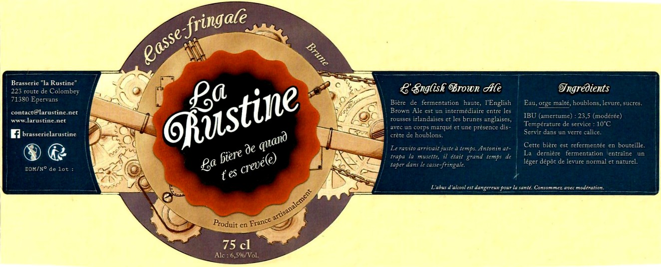 Etiquette BRASSERIE LA RUSTINE 11