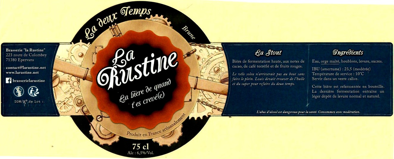 Etiquette BRASSERIE LA RUSTINE 12