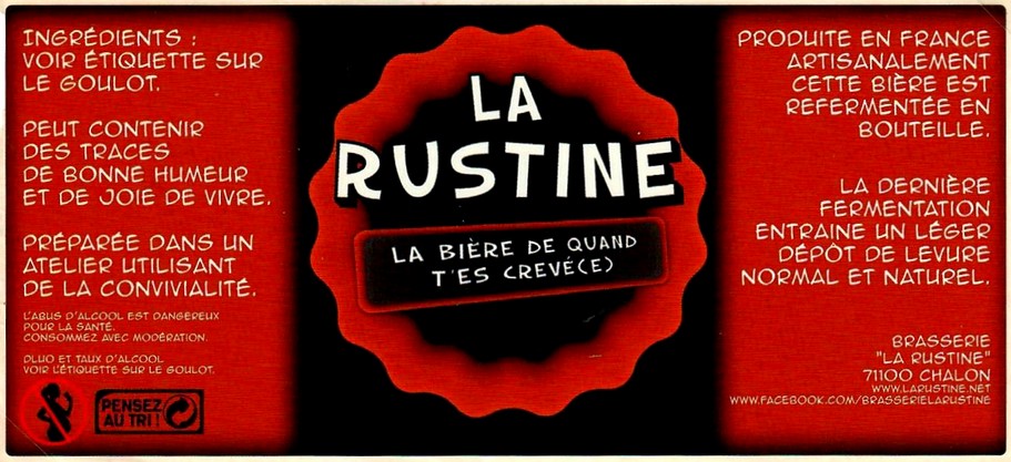 Etiquette BRASSERIE LA RUSTINE 17