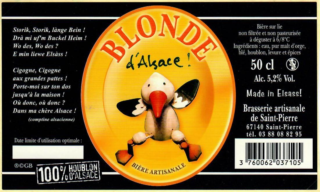 etiquette BRASSERIE DE SAINT PIERRE 110