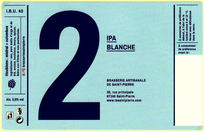 etiquette BRASSERIE DE SAINT PIERRE 121