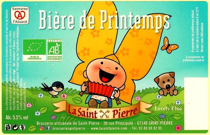 Etiquette BRASSERIE SAINT PIERRE 156