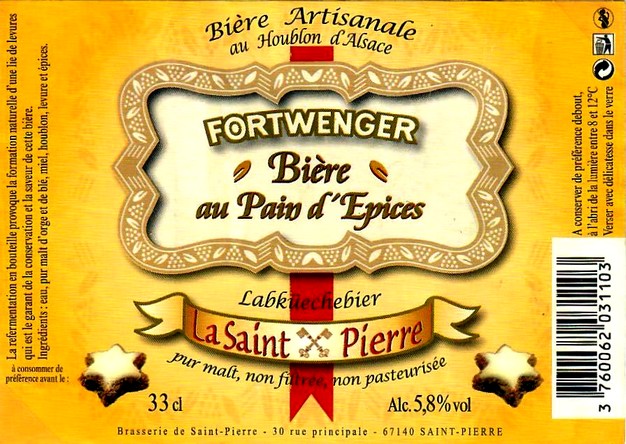 etiquette BRASSERIE de SAINT-PIERRE 16