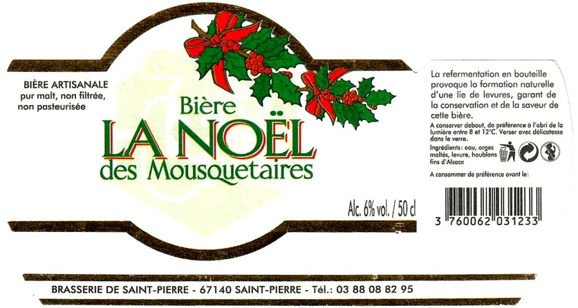 etiquette BRASSERIE de SAINT-PIERRE 22