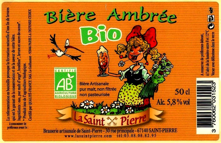 etiquette BRASSERIE de SAINT-PIERRE 30