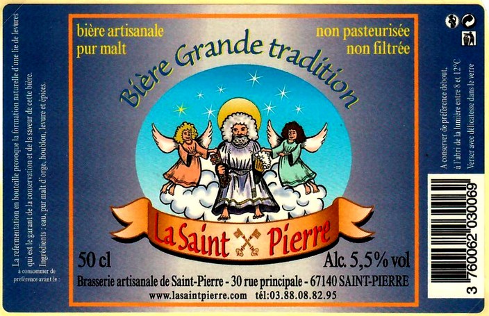 etiquette BRASSERIE de SAINT-PIERRE 38