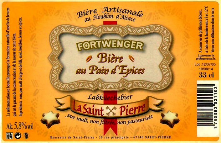 etiquette BRASSERIE de SAINT-PIERRE 47