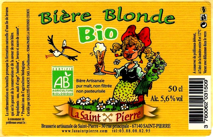 etiquette BRASSERIE de SAINT-PIERRE 58