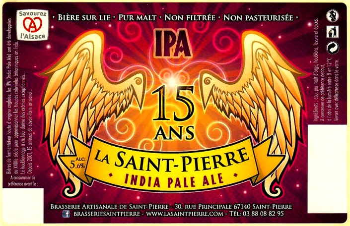 etiquette BRASSERIE DE SAINT PIERRE 72