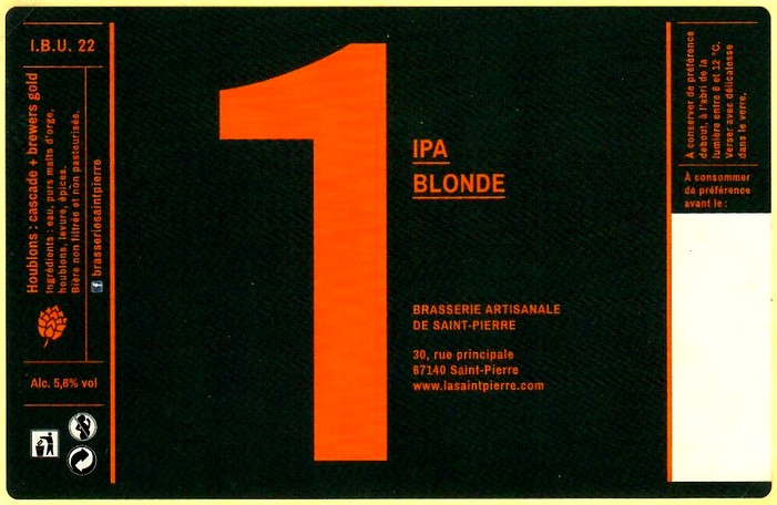 etiquette BRASSERIE DE SAINT PIERRE 93