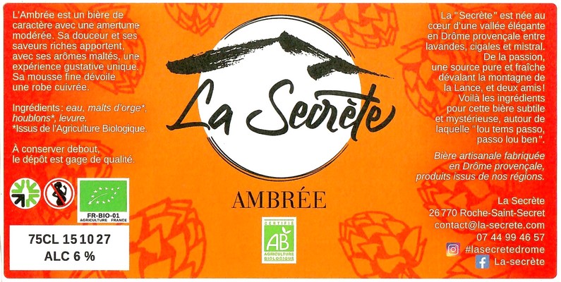 Etiquette BRASSERIE LA SECRETE 06