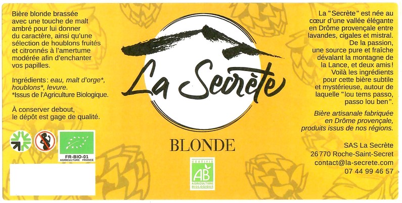 Etiquette BRASSERIE LA SECRETE 08