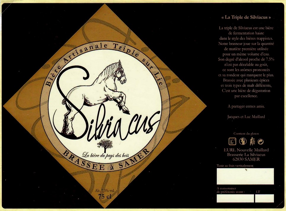 etiquette BRASSERIE LA SILVIACUS 03