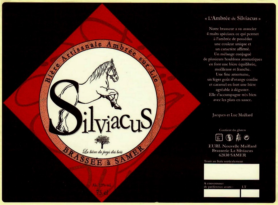 etiquette BRASSERIE LA SILVIACUS 06