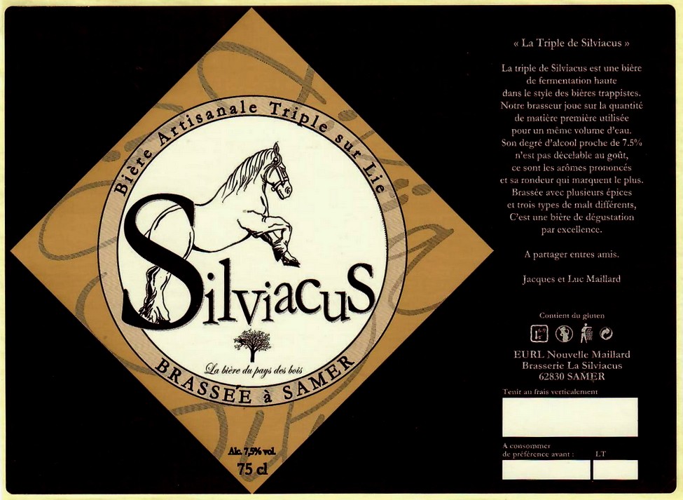 etiquette BRASSERIE LA SILVIACUS 07