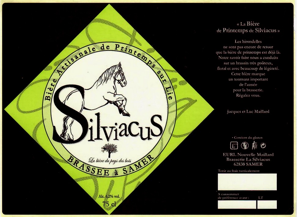 etiquette BRASSERIE LA SILVIACUS 10