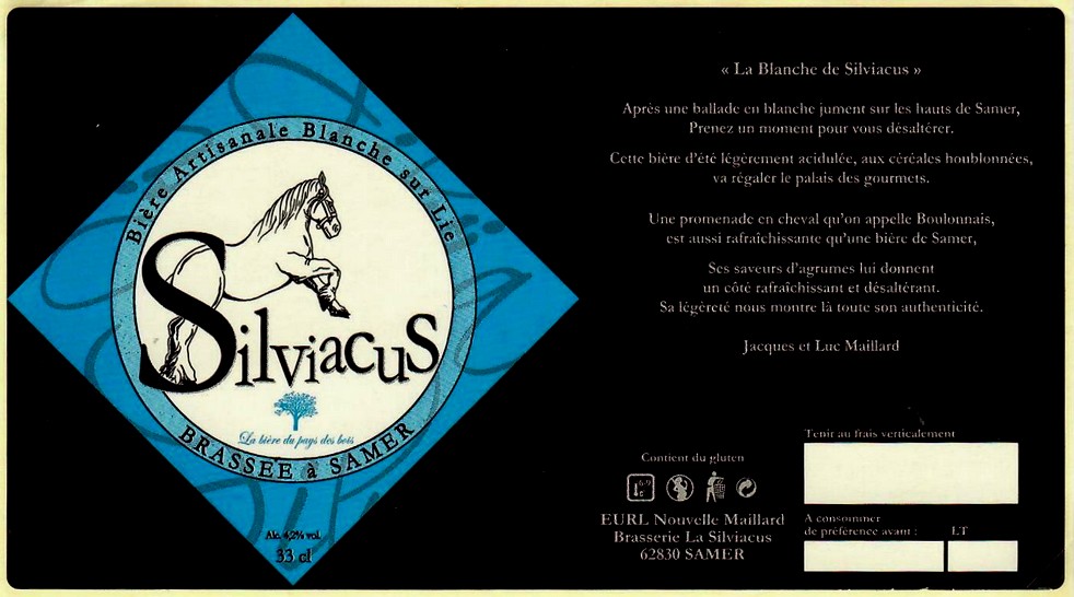 etiquette BRASSERIE LA SILVIACUS 11