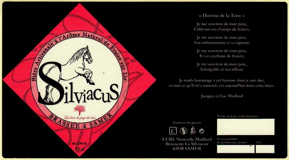 etiquette BRASSERIE LA SILVIACUS 13
