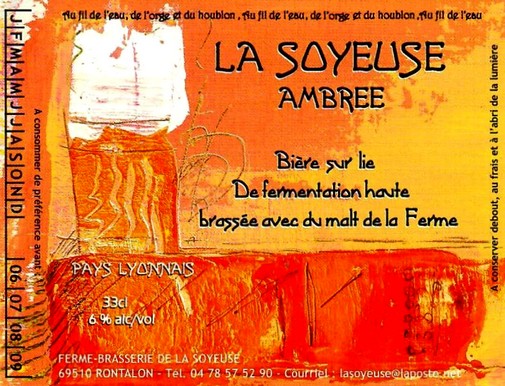 Etiquette BRASSERIE LA SOYEUSE 08