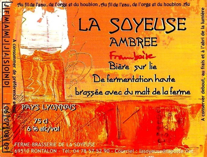 Etiquette BRASSERIE LA SOYEUSE 34
