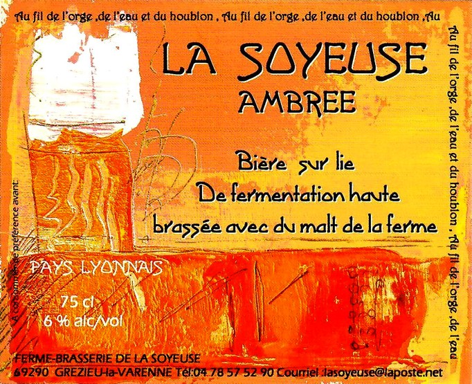 Etiquette BRASSERIE LA SOYEUSE 38