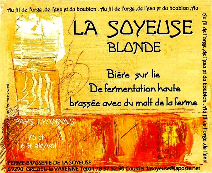 Etiquette BRASSERIE LA SOYEUSE 39
