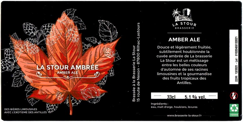 Etiquette BRASSERIE LA STOUR 01